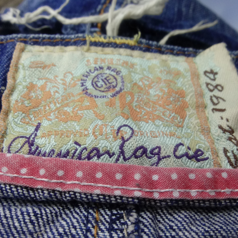 American Rag Distressed Denim Mini Skirt